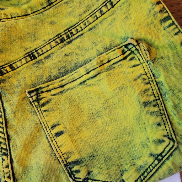 Vibrant Electric Green Jeans Size 13 - Picture 7 of 9